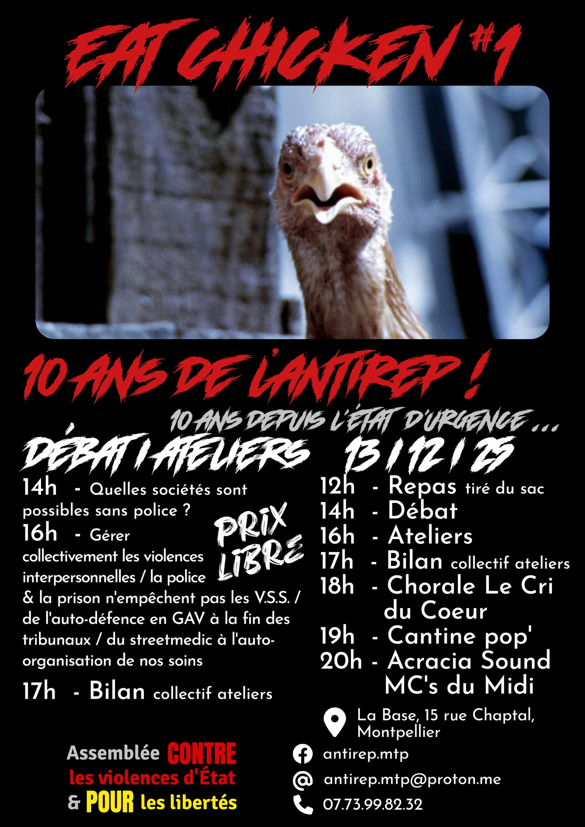 [2025-12-13] 10 ans de l’AG antirep Montpellier @ La Base (Montpellier)
