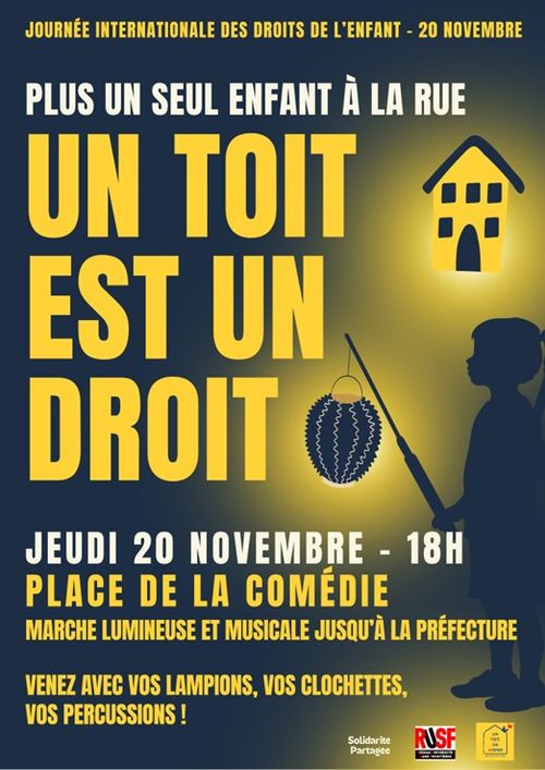 Une marche pour la Journée internationale des droits de l'enfant  "Plus un seul enfant à la rue"