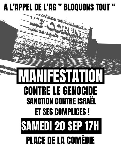 Bloquons tout - Manifestation contre le génocide à Gaza