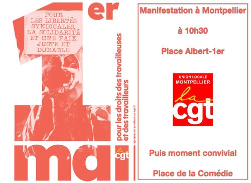 Manifestation pour la journée internationale des travailleurs.euses