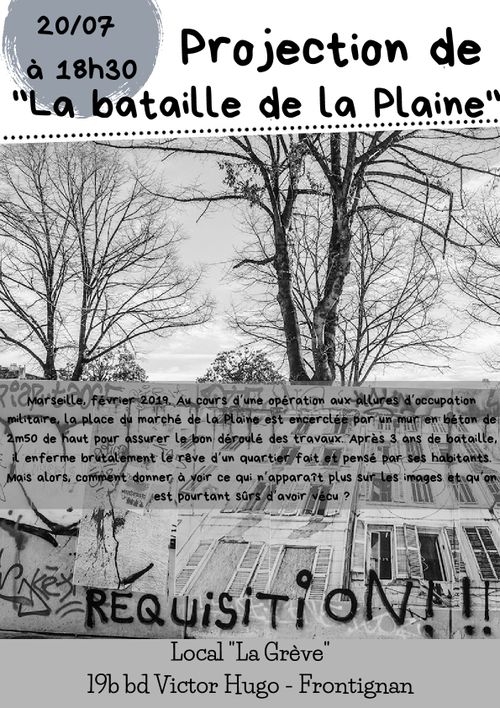 Soirée sur la gentrification avec projection du documentaire  « La bataille de la Plaine » suivi d’une discussion