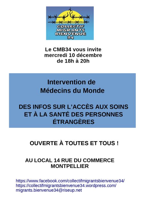 Des infos sur l'accès aux soins et à la santé des personnes étrangères avec Médecins du Monde
