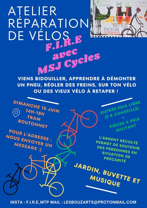 Atelier réparation de vélos - F.I.R.E. - MSJ Cycles