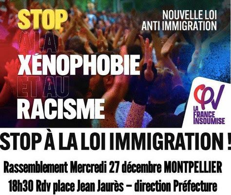 Stop à la xénophobie et au racisme ! Rassemblement contre la loi Darmanin anti-immigré·es