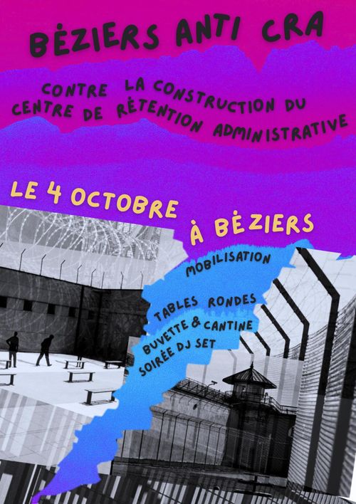 Mobilisation contre la construction d'une prison pour étrangers à Béziers