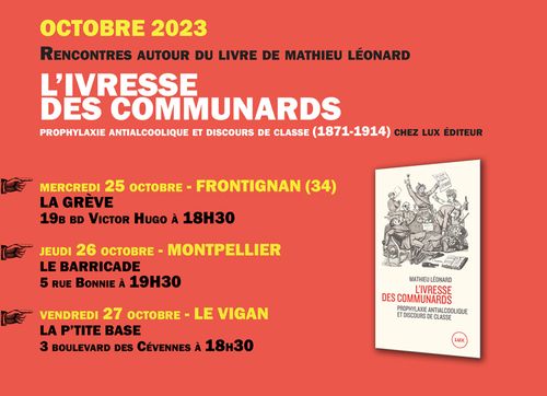 Présentation du livre "L'ivresse des communards"