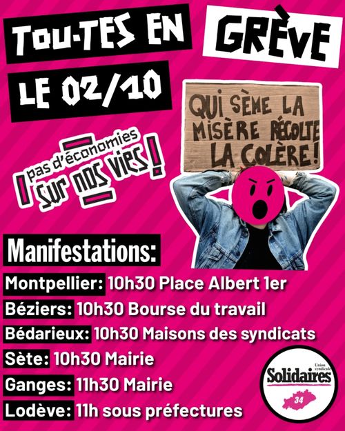 Bloquons tout - Manifestation intersyndicale du 2 octobre