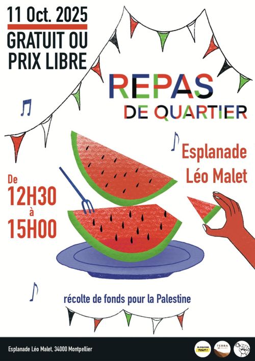 Repas de quartier pour la Palestine