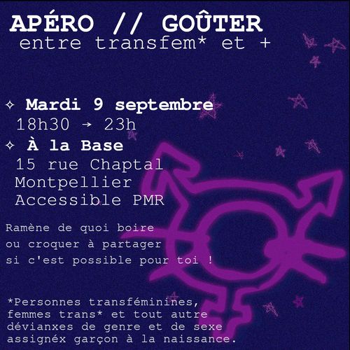 Apéro // goûter entre transfem* et +