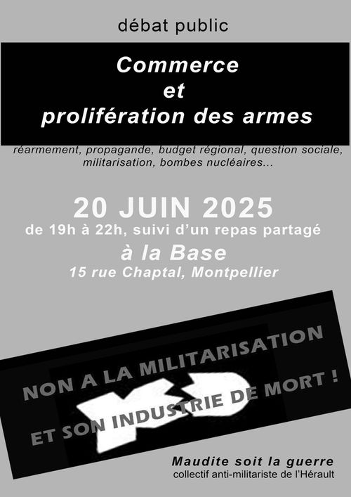 Soirée anti-militariste avec le collectif "Maudite soit la guerre"