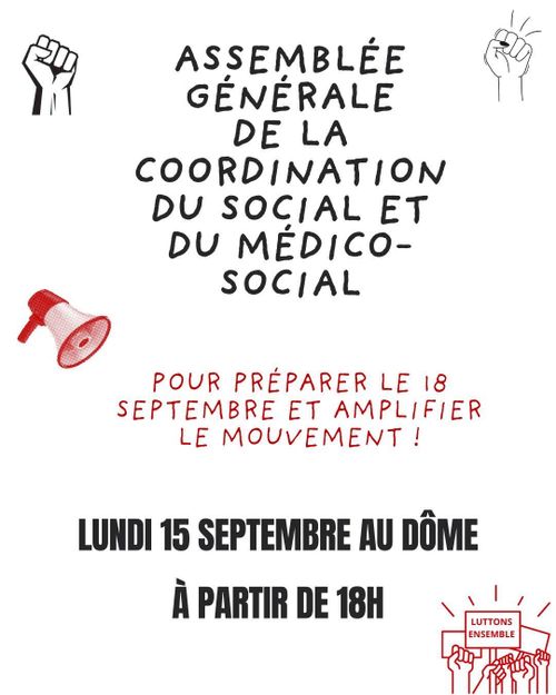 Bloquons tout - Assemblée générale du social et médico-social