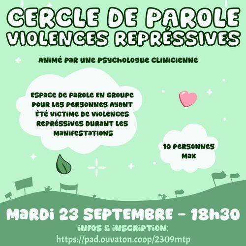 Bloquons tout - Cercle de parole sur les violences répressives en manifestation