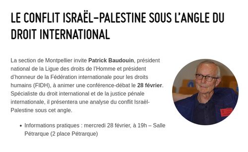 Le conflit Israël-Palestine et le droit international