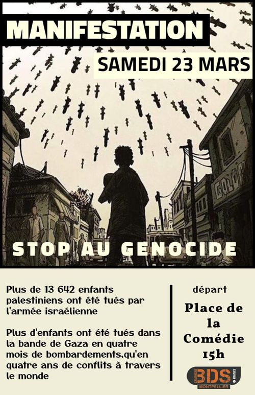 Halte au massacre du peuple palestinien !