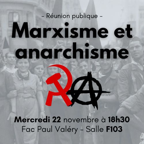 Réunion publique "Marxisme et Anarchisme"