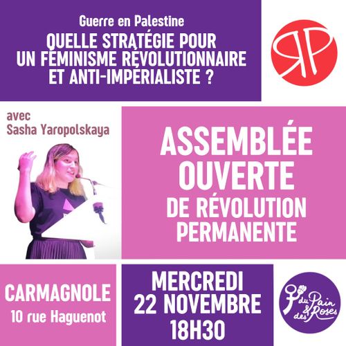 Assemblée ouverte : quelle stratégie pour un féminisme révolutionnaire et anti impérialiste ?