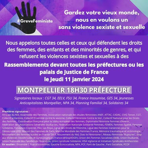 Rassemblement contre les violences sexistes et sexuelles