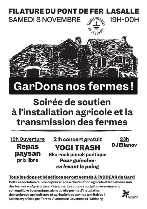 Gardons nos fermes : soirée festive pour l'installation agricole