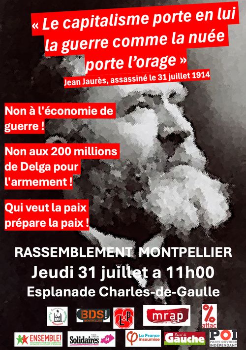 Contre la guerre, hommage à Jean Jaurès 