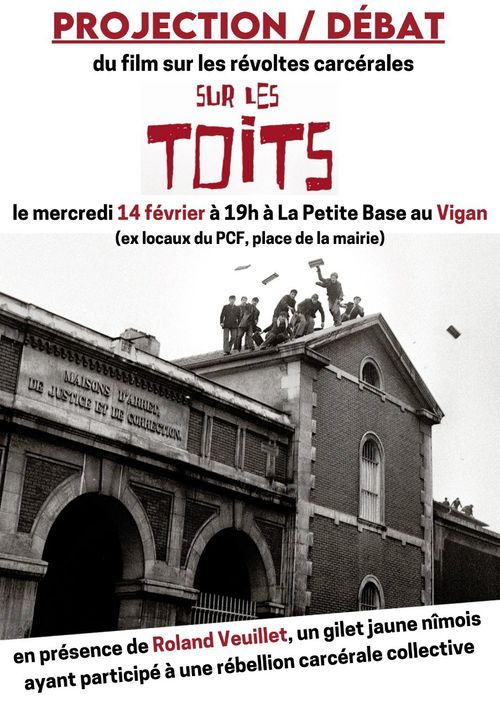 Révoltes carcérales : projection/débat du film "Sur les toits"