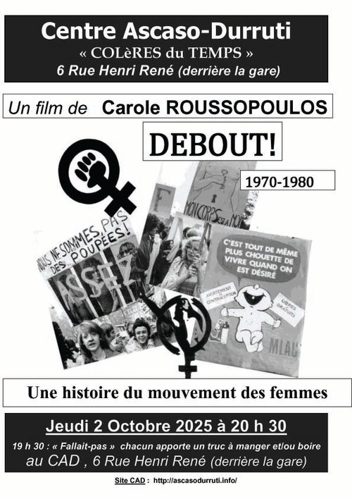 Projection du film "Debout!" une histoire du MLF
