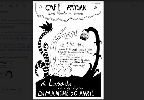 Café paysan (Terres Vivantes en Cévennes)