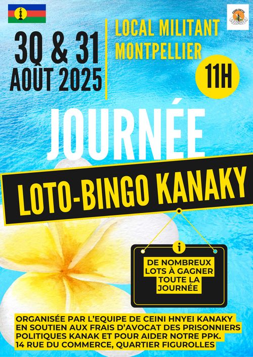 LOTO BINGO POUR KANAKY