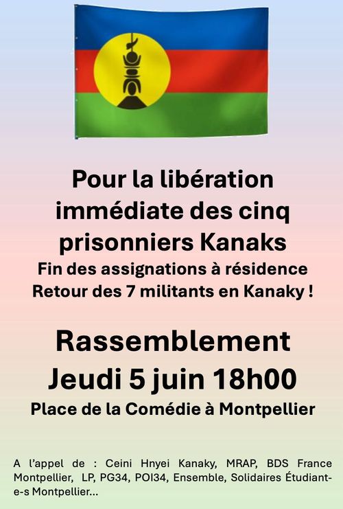 Pour la libération des prisonniers politiques kanaks et le retour de tous en Kanaky
