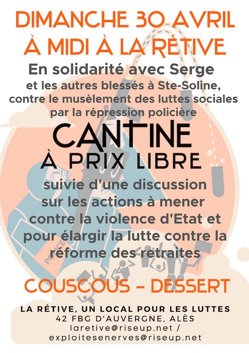 Cantine de soutien aux blessés de Ste Soline