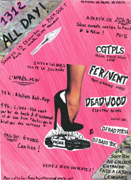 Soirée de soutien à la caisse antirep sud cévennes 